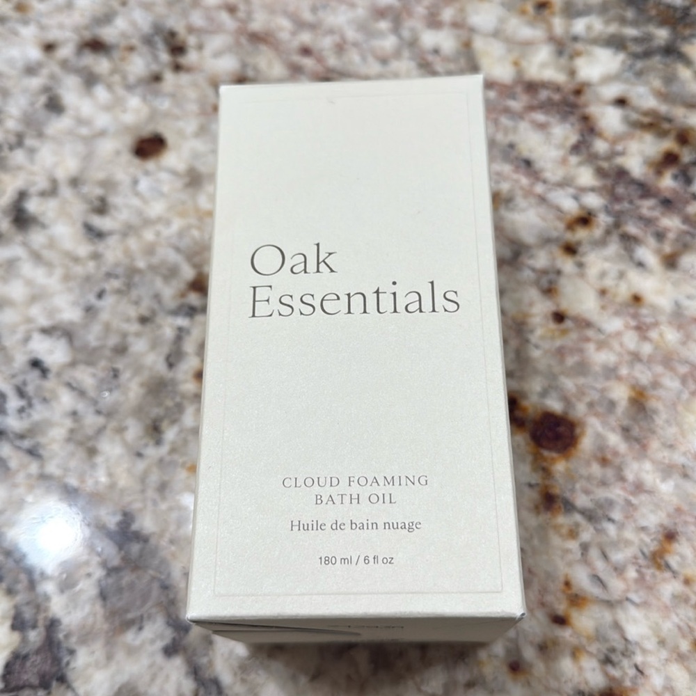 New in box Oak Essentials Bath Oil.
